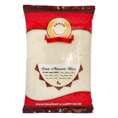 Annam Sona Masuri Rice  5Kg - Apna Indian Bazaar