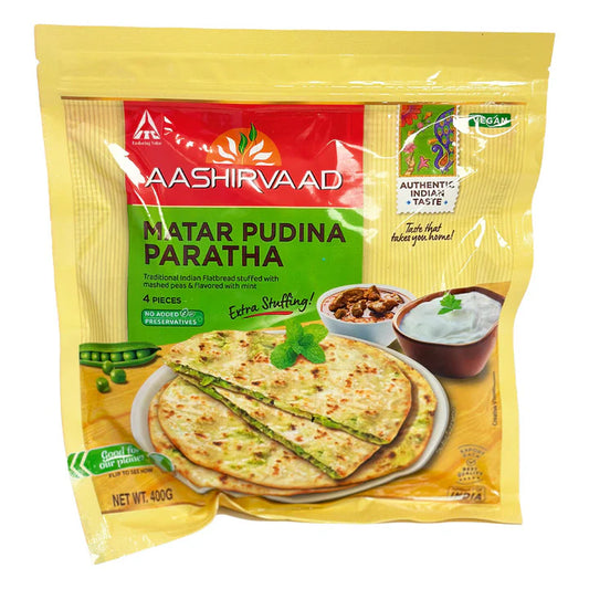 Aashirvaad Matar Pudina Paratha 4 Pcs - Apna Indian Bazaar