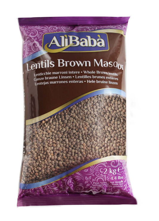 Alibaba Lentils Brown Split Dal 2Kg - Apna Indian Bazaar