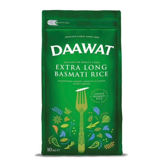 Daawat Green Basmati Extra Long Rice  10Kg - Apna Indian Bazaar