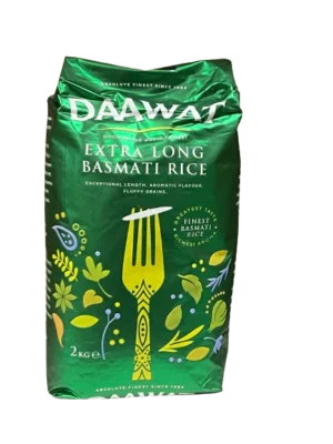 Daawat Green Basmati Extra Long Rice  2Kg - Apna Indian Bazaar