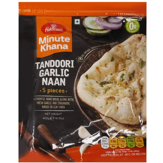 Haldiram'S Tandoori Garlic Naan (Vegan) 400Gm - Apna Indian Bazaar