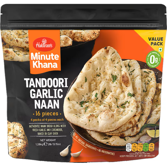 Haldiram'S Tandoori Garlic Naan (Vegan) Value pack - Apna Indian Bazaar