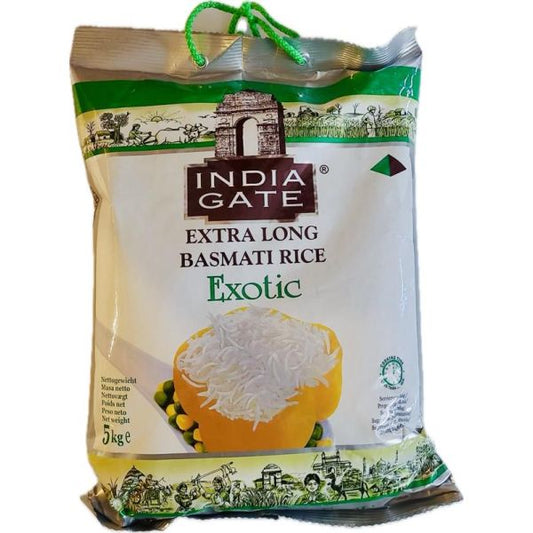 India Gate Exotic Basmati Rice 5Kg - Apna Indian Bazaar