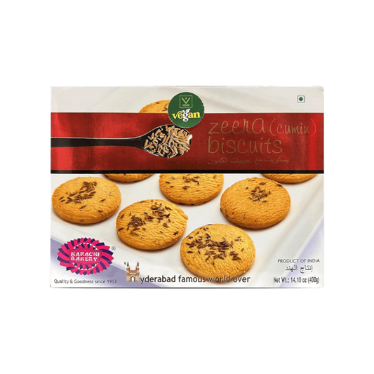 Karachi Bakery Vegan Jeera Biscuits [4]  400Gm - Apna Indian Bazaar