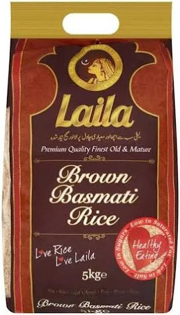 Laila Brown Basmati Rice 5Kg - Apna Indian Bazaar