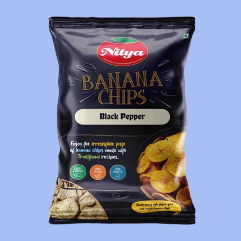 Nitya Banana Chips Black Pepper  150Gm - Apna Indian Bazaar