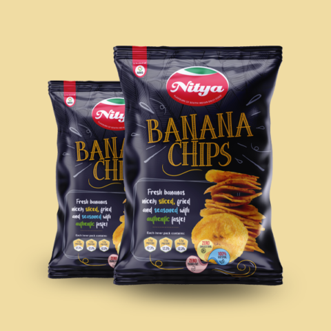 Nitya Banana Chips Cs (Coconut Oil Fried)  150Gm - Apna Indian Bazaar
