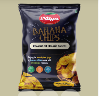 Nitya Banana Chips Malabar Plain N Salted  150Gm - Apna Indian Bazaar