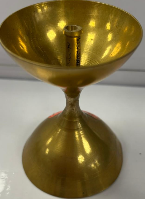 Pooja Diya Metal Small 1Pcs - Apna Indian Bazaar
