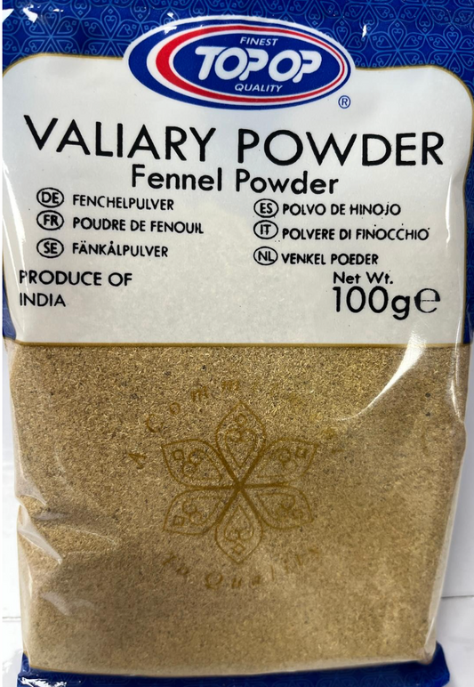 Tops Valiary Fennel Powder 100Gm - Apna Indian Bazaar