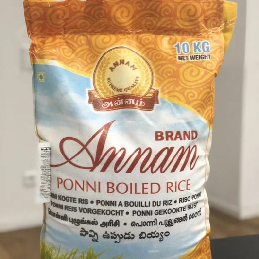 Annam Ponni Boiled Rice 10kg - Apna Indian Bazaar
