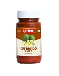 Priya Cut Mango With Out Garlic Pickle  300Gm - Apna Indian Bazaar