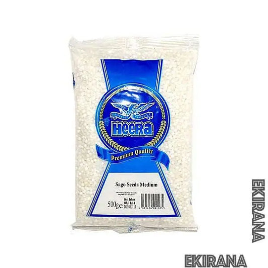 Heera Medium Sago Seeds Sabudana Regular  500Gm - Apna Indian Bazaar